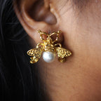 Queen Bee Pearl Studs