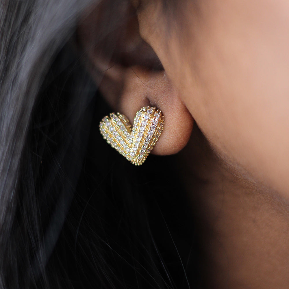 Bella Heart Shine Studs