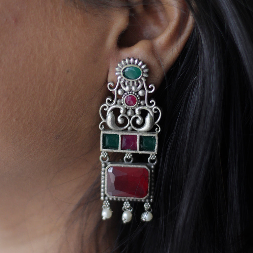 Regal Gemstone Chandrika Earrings