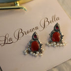Crimson Pearl Heritage Earrings