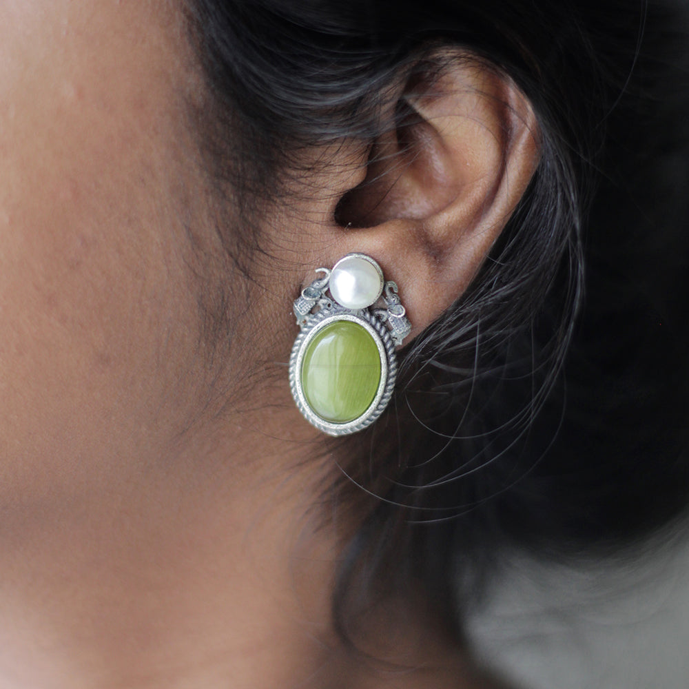 Olive Glow Earrings