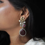 Garnet Bloom Earrings