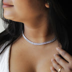 Starlight Elegance Tennis Necklace