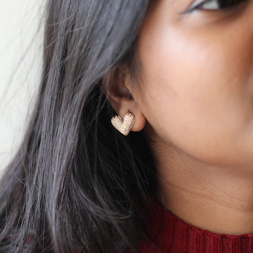 Bella Heart Shine Studs