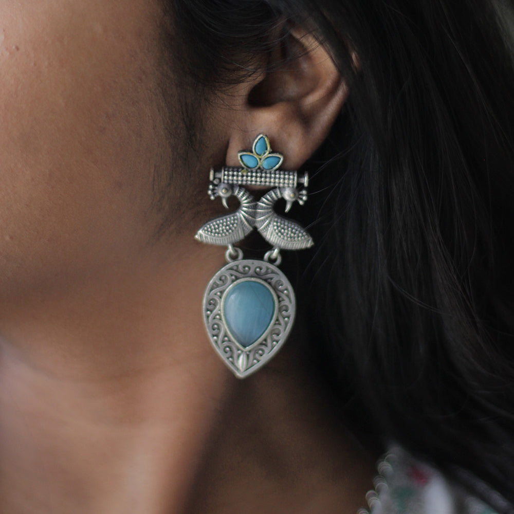 Peacock Whisper Earrings