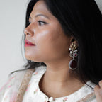 Garnet Bloom Earrings
