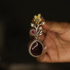 Garnet Bloom Earrings