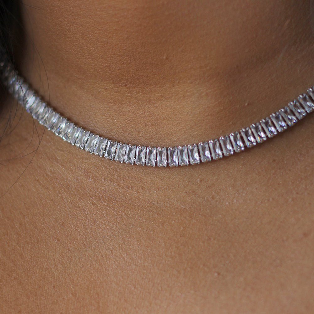 Starlight Elegance Tennis Necklace