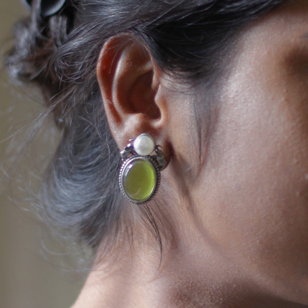 Olive Glow Earrings