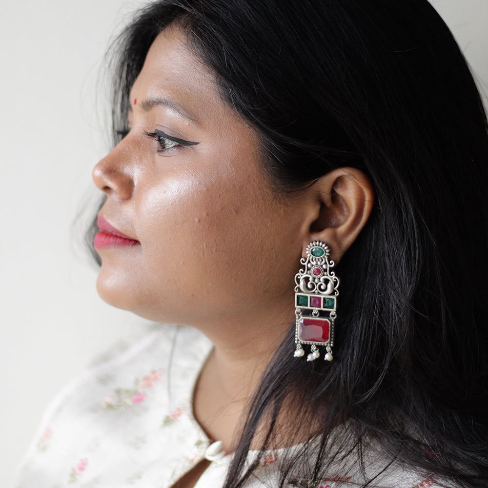 Regal Gemstone Chandrika Earrings