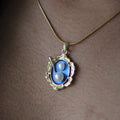 Royal Blue Cameo Necklace
