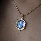 Royal Blue Cameo Necklace