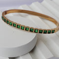 Emerald Square Cut Bangle
