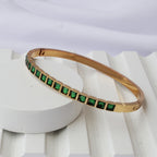 Emerald Square Cut Bangle