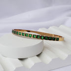 Emerald Square Cut Bangle