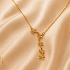 Golden Bloom Drop Necklace