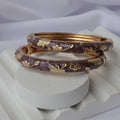 Golden Petal Bangles (Pack of 2)