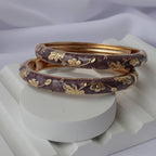 Golden Petal Bangles (Pack of 2)