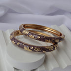 Golden Petal Bangles (Pack of 2)
