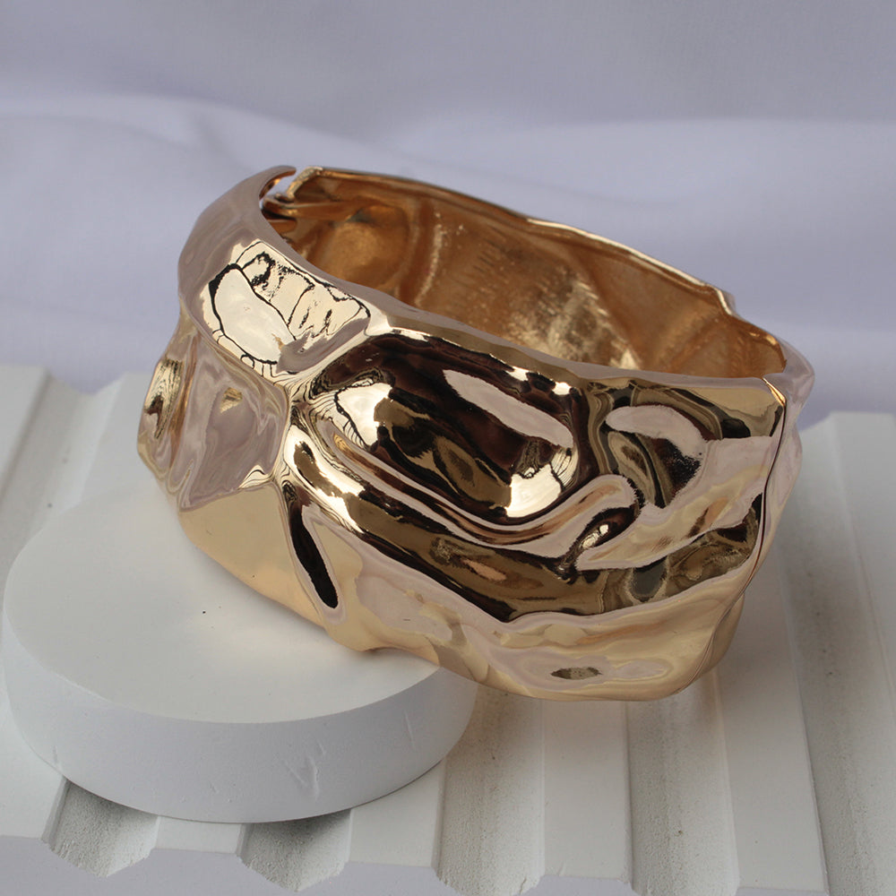 Hammered Gold Statement cuff