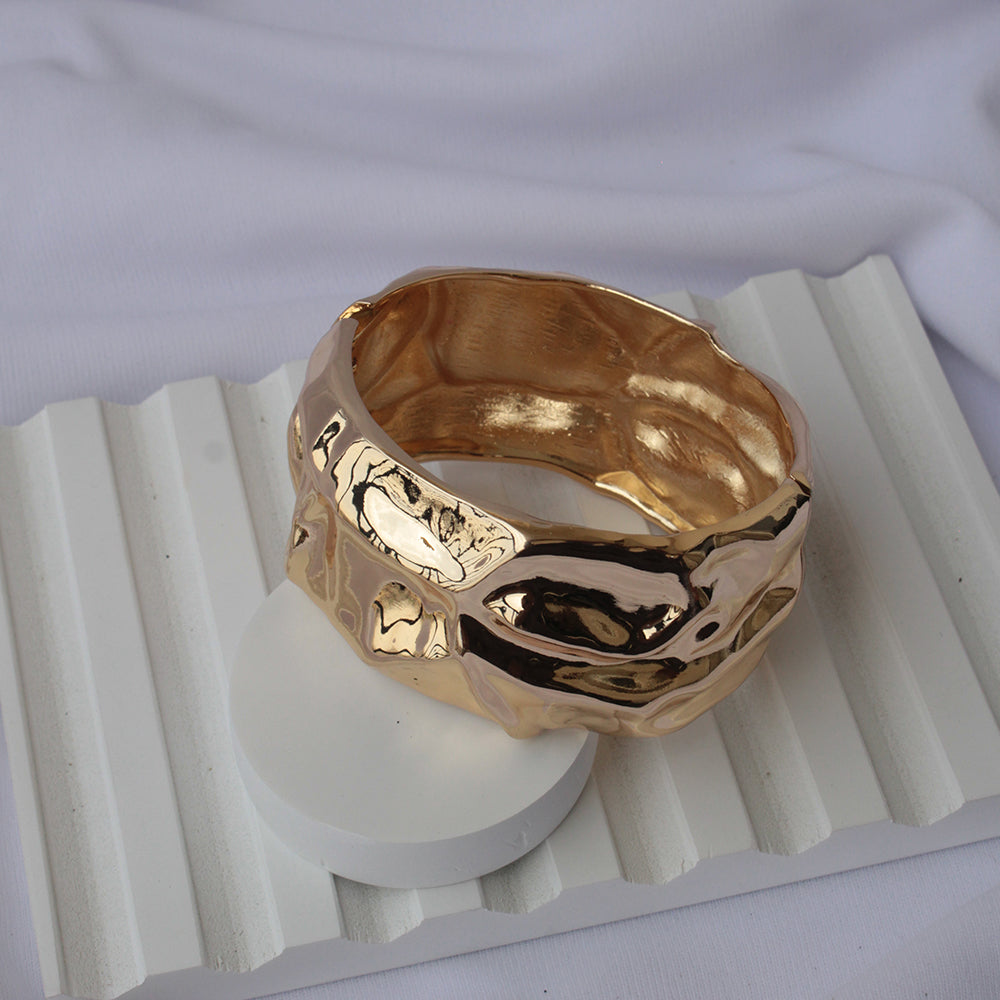 Hammered Gold Statement cuff