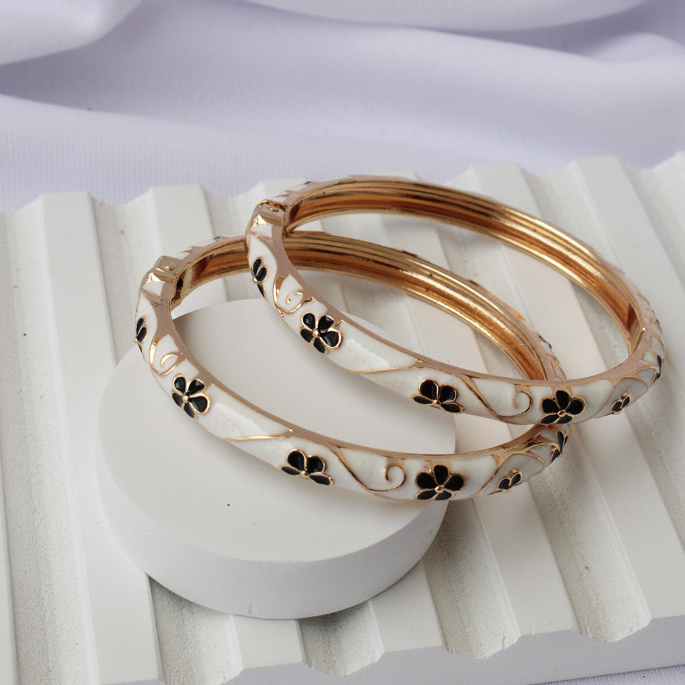 Ivory Blossom Bangles (Pack of 2)