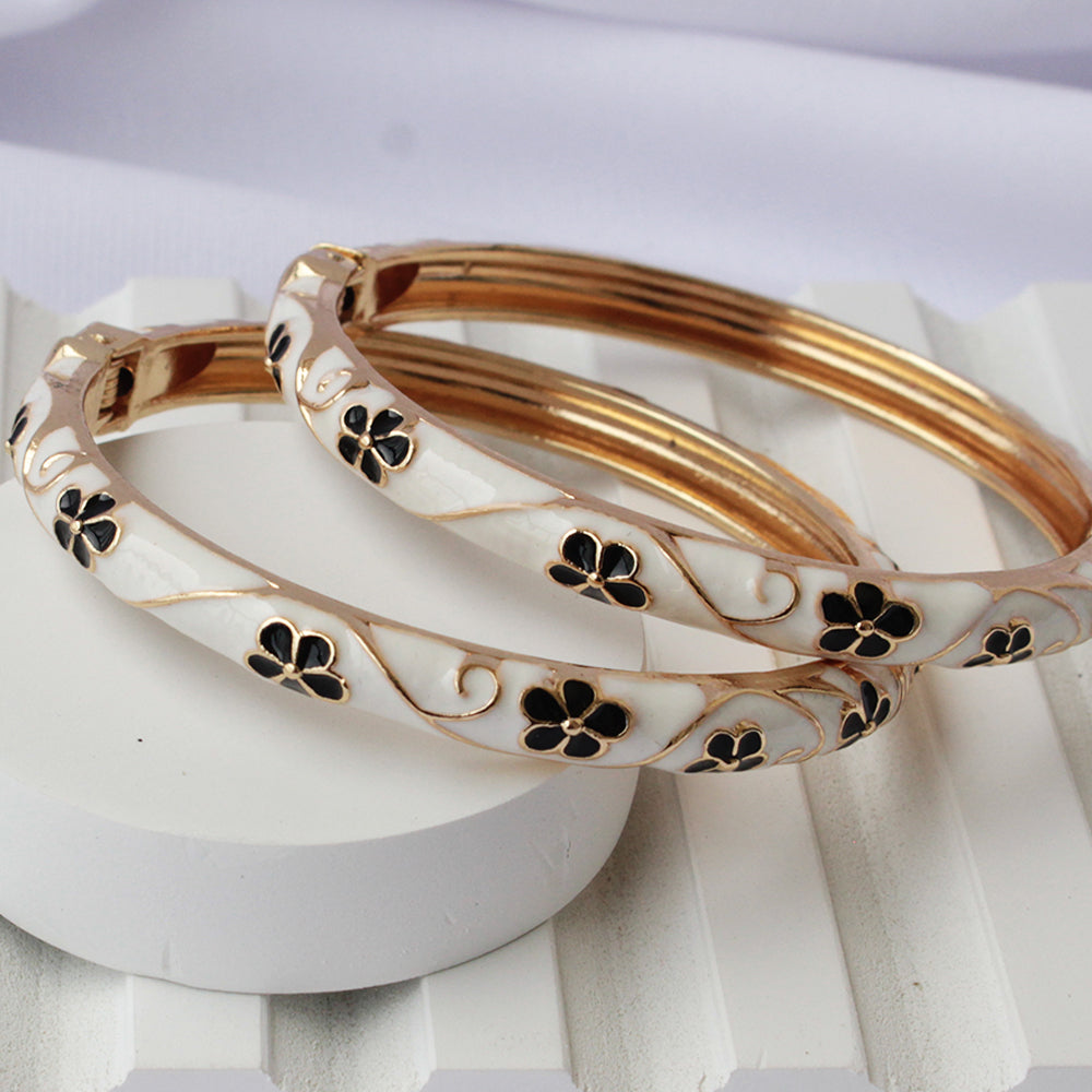 Ivory Blossom Bangles (Pack of 2)