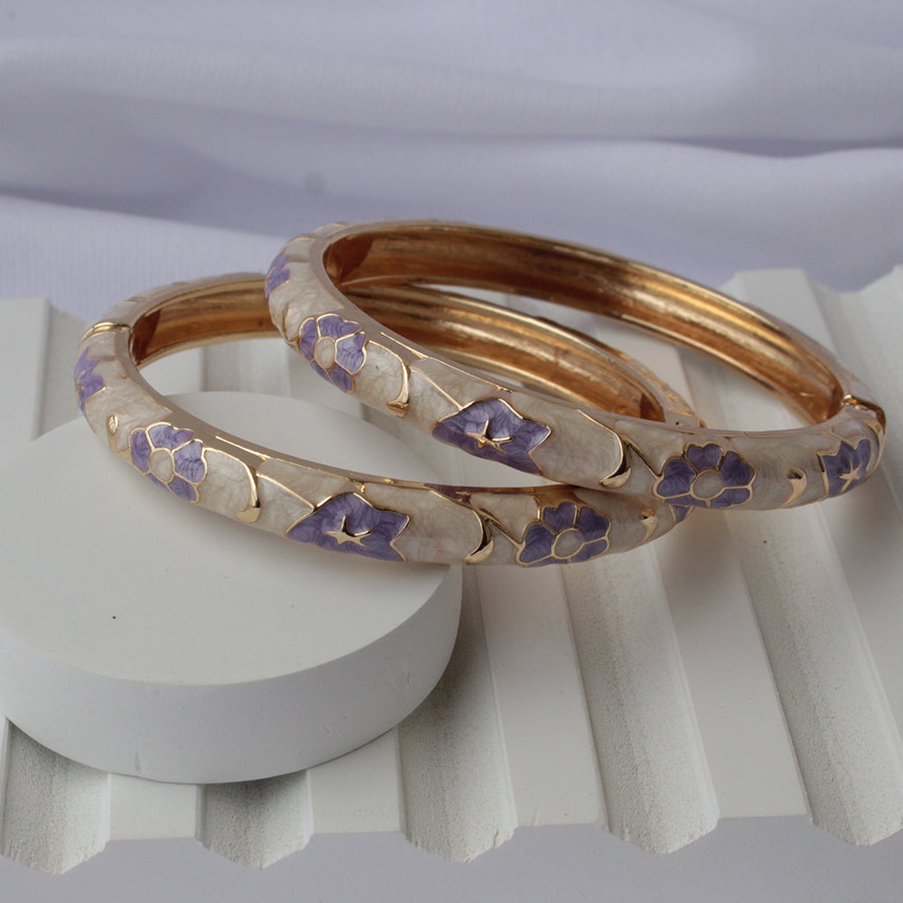 Lavender Bloom Bangles (Pack of 2)