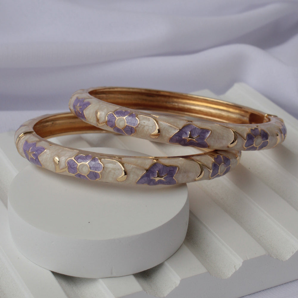 Lavender Bloom Bangles (Pack of 2)