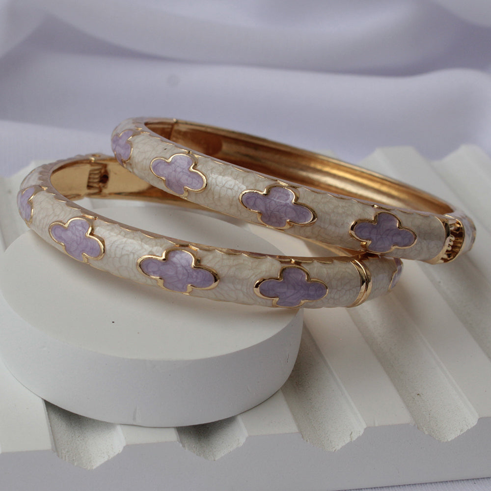 Lavender Bloom Bangles (Pack of 2)