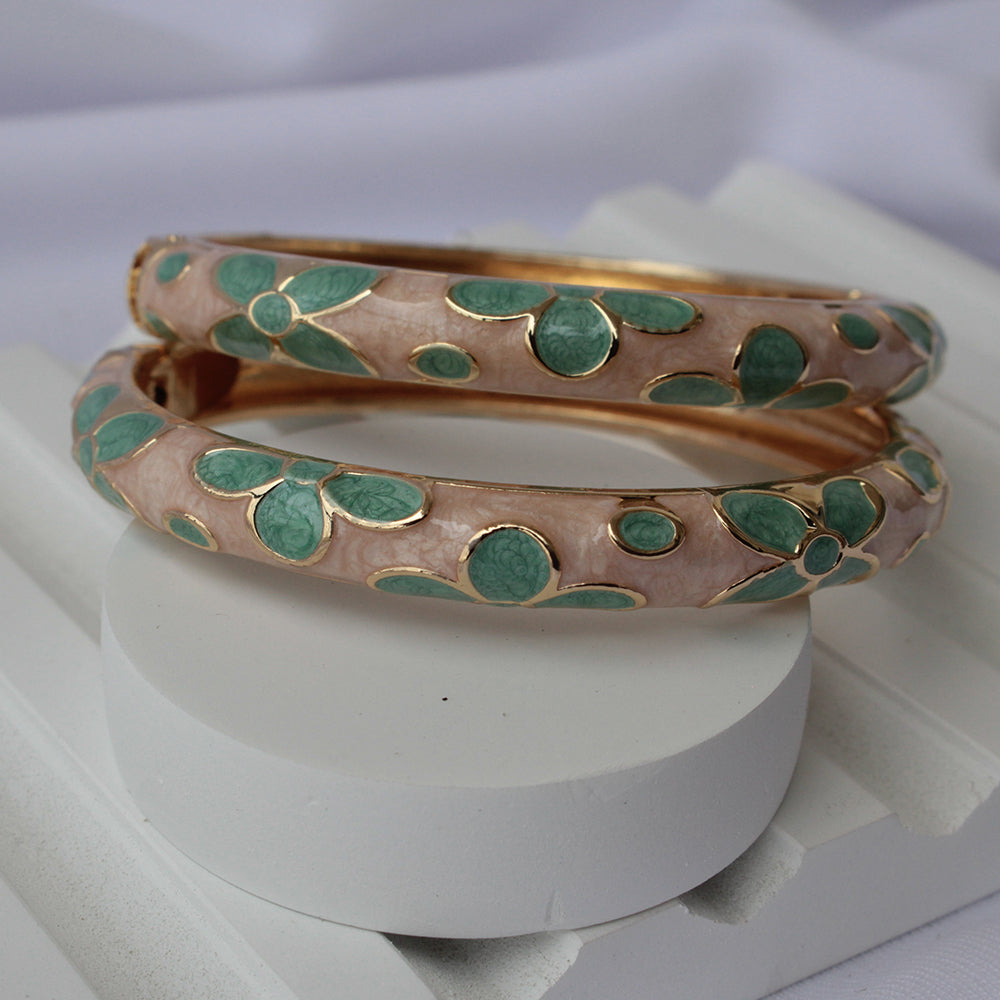 Minty Flora Bangles (Pack of 2)