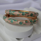 Minty Flora Bangles (Pack of 2)