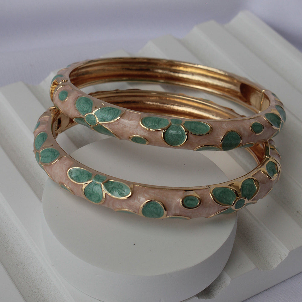 Minty Flora Bangles (Pack of 2)