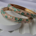 Minty Flora Bangles (Pack of 2)