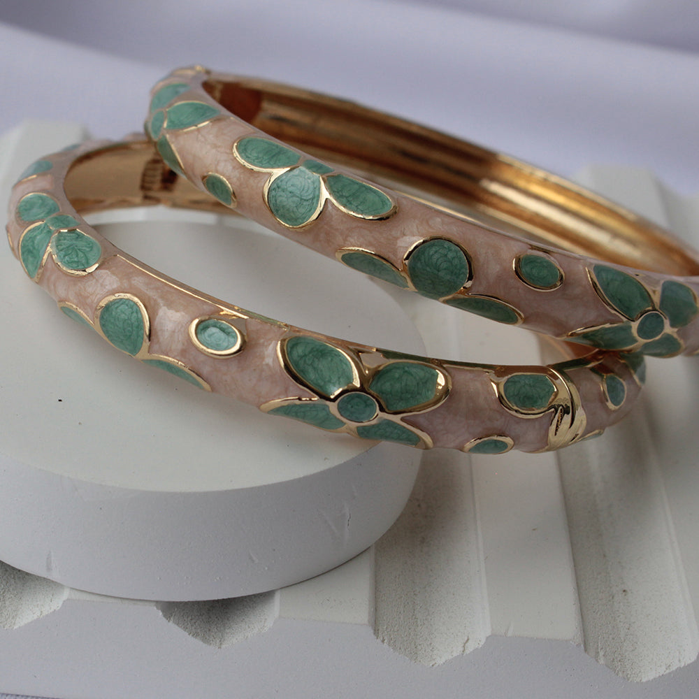 Minty Flora Bangles (Pack of 2)