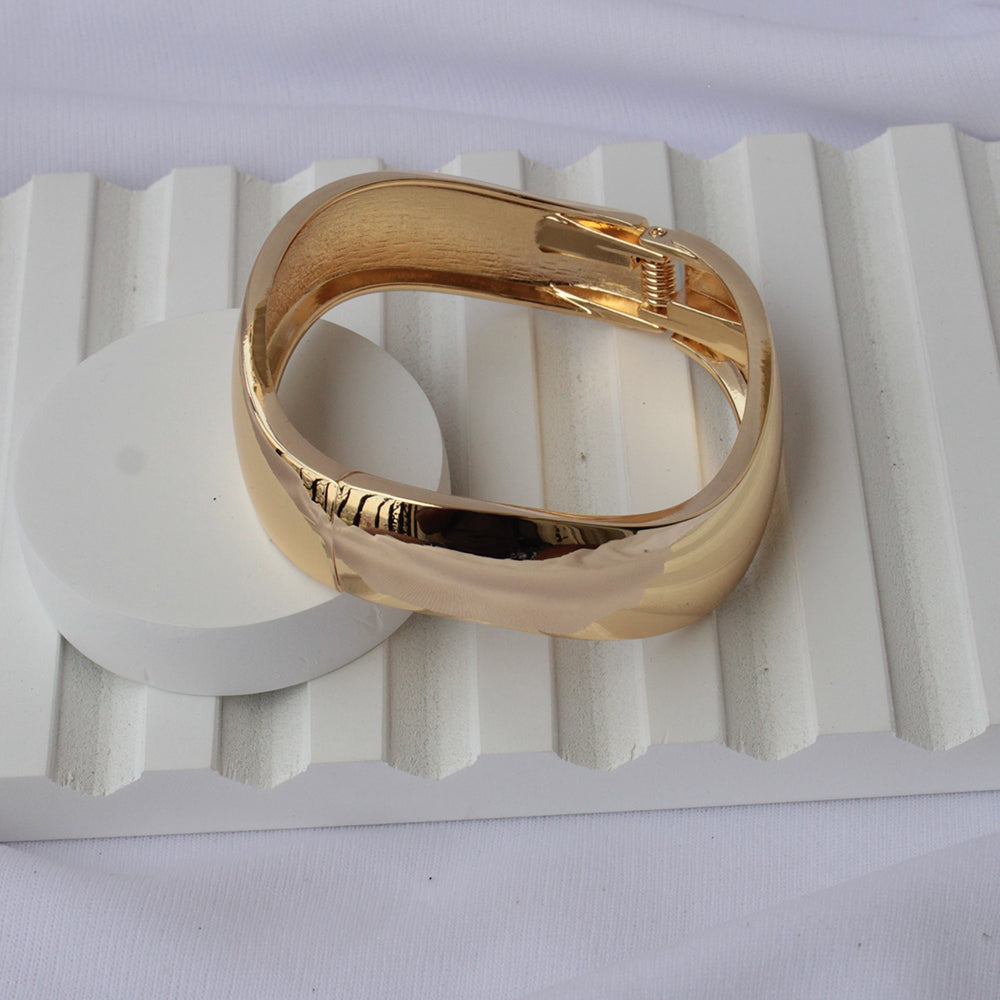 Modernist Gold Cuff Bracelet