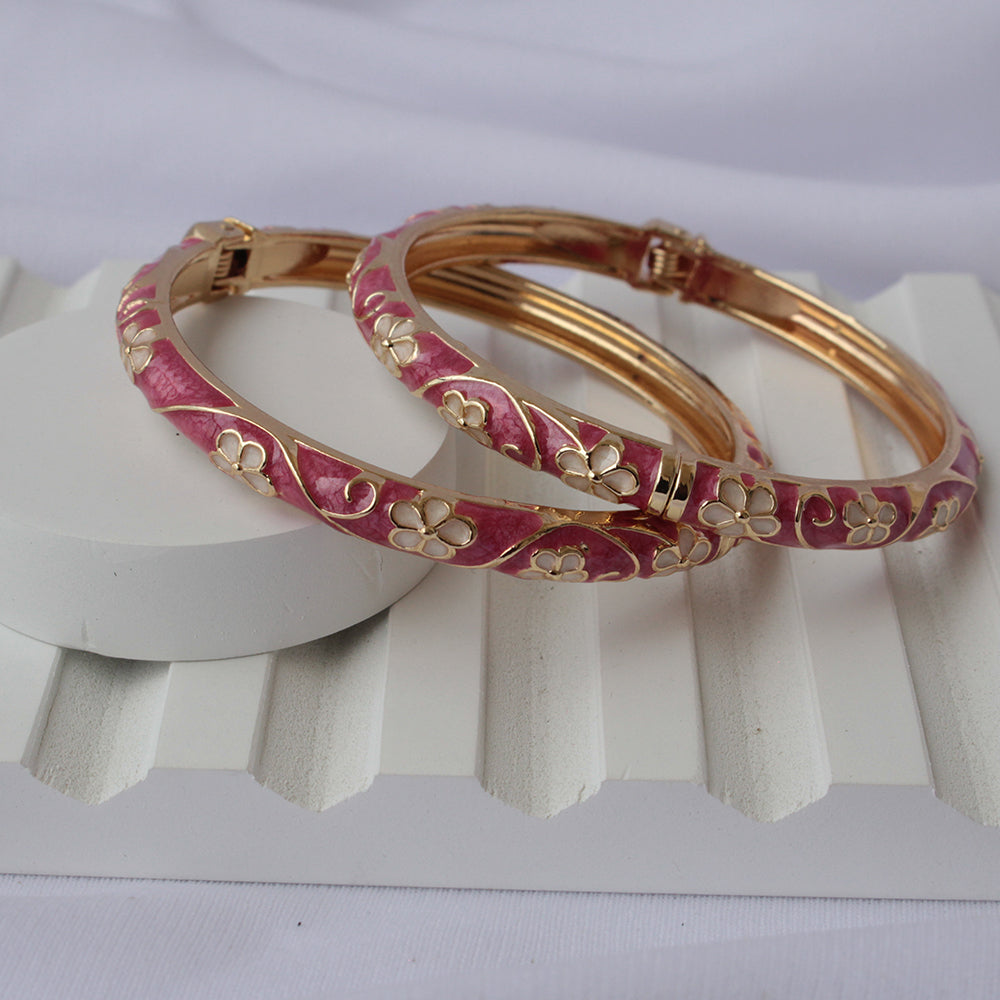 Ruby Blossom Bangles (Pack of 2)