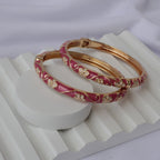 Ruby Blossom Bangles (Pack of 2)