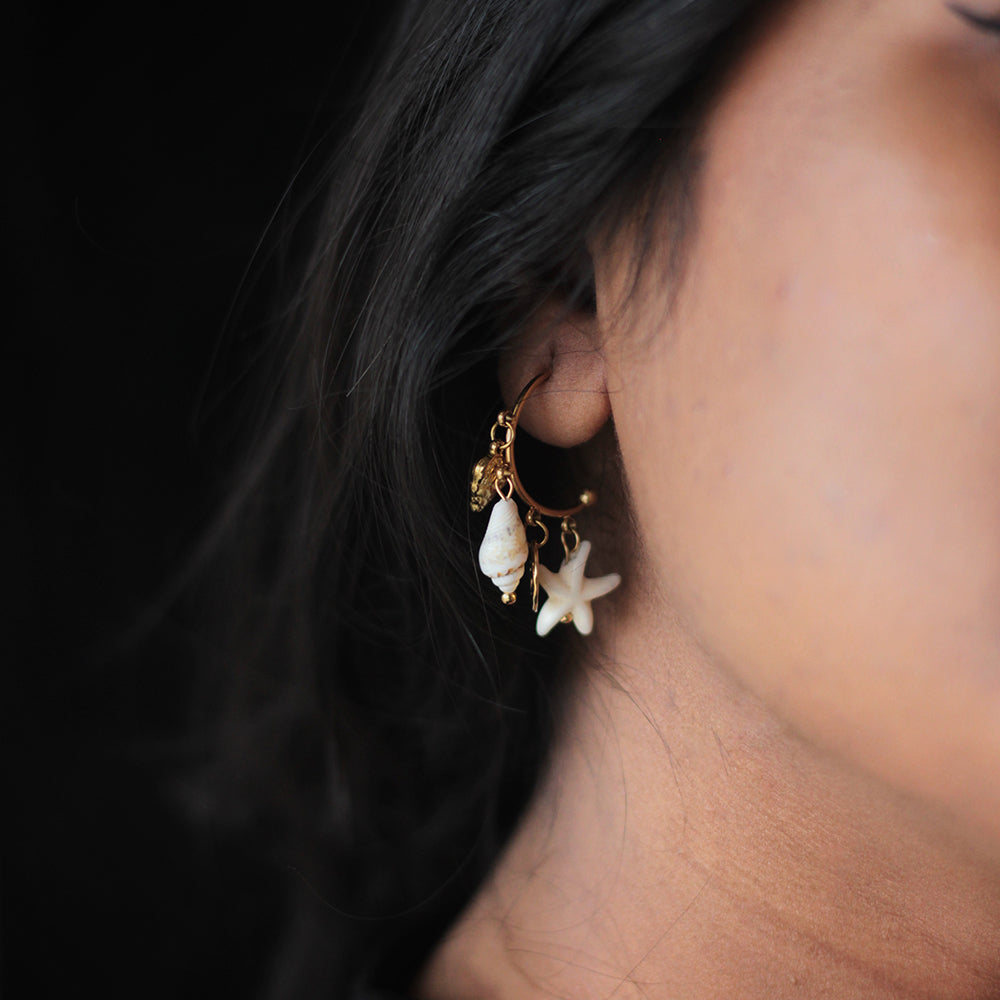 Seashell Serenity Hoops