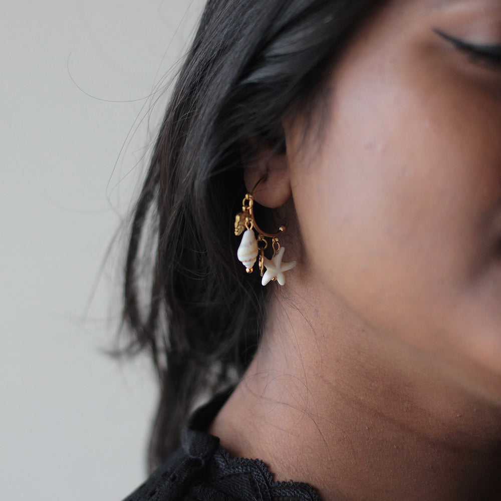 Seashell Serenity Hoops