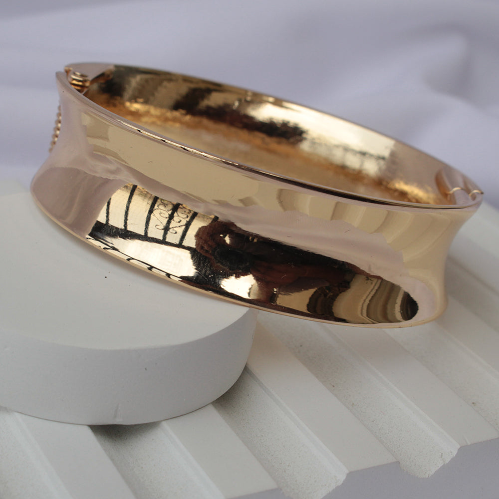 Shiny Gold Textured Cuff