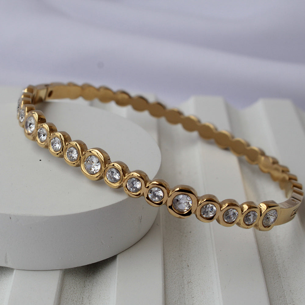 Timeless Solitaire Bangle Bracelet
