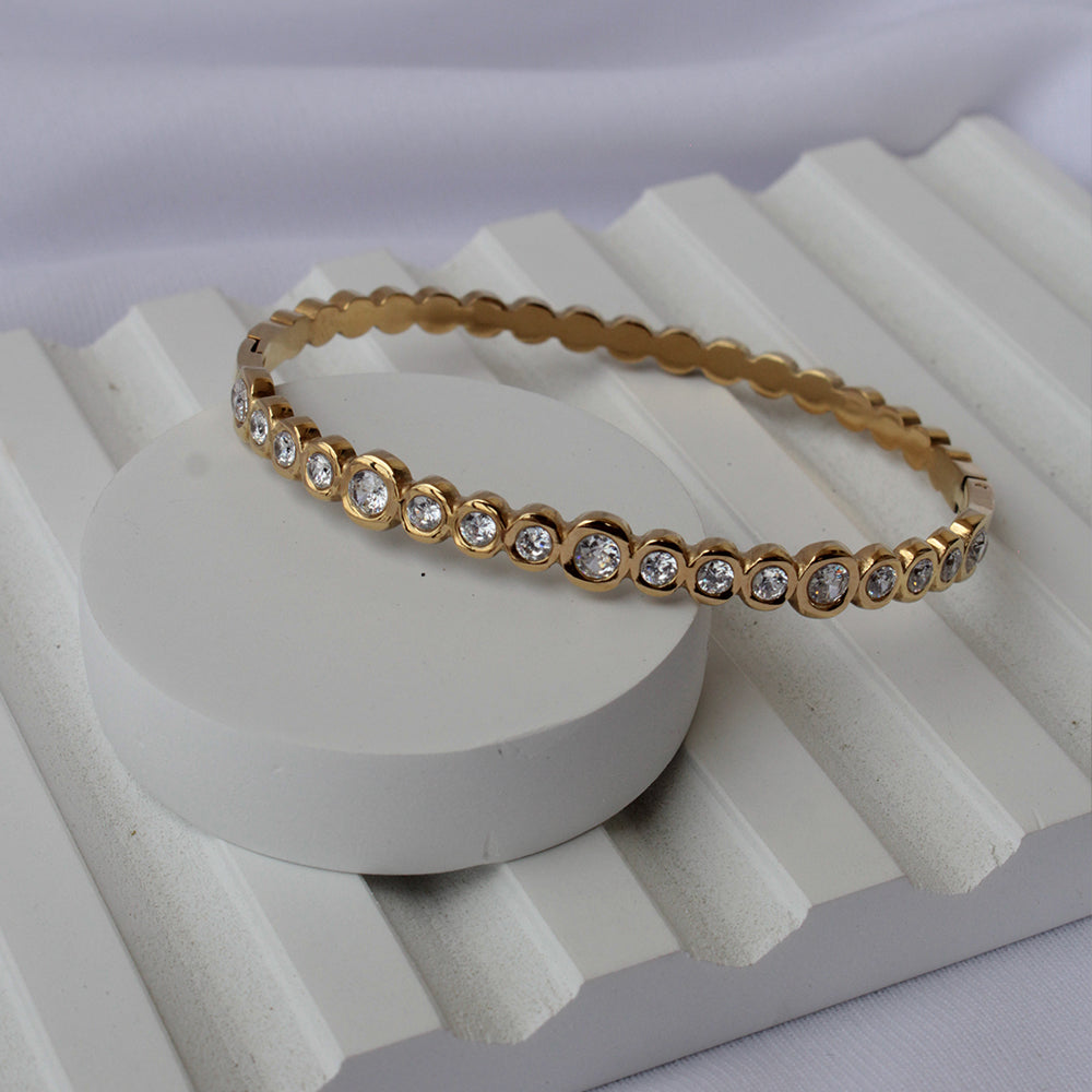 Timeless Solitaire Bangle Bracelet