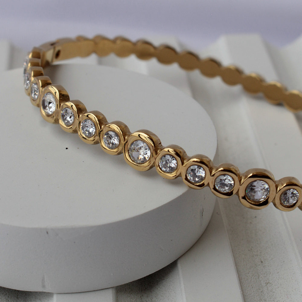 Timeless Solitaire Bangle Bracelet
