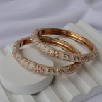 Vintage Floral Enamel Bangle (Pack of 2)