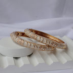 Vintage Floral Enamel Bangle (Pack of 2)
